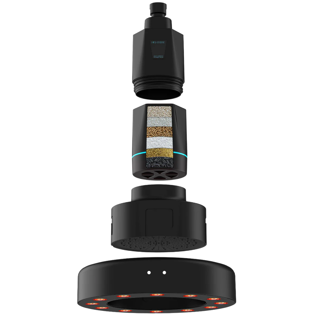 HigherDOSE Red Light Showerhead with Filter