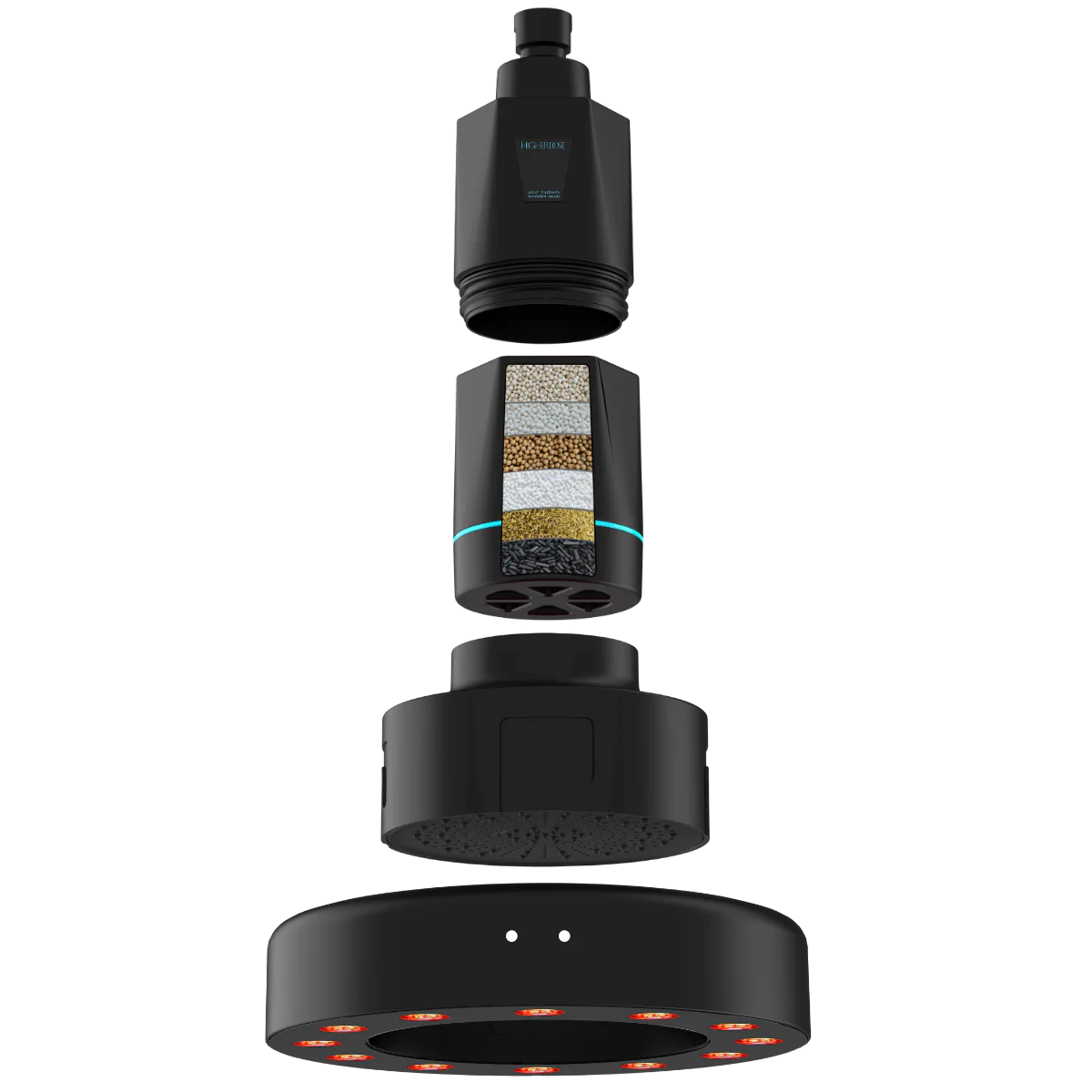 HigherDOSE Red Light Showerhead with Filter