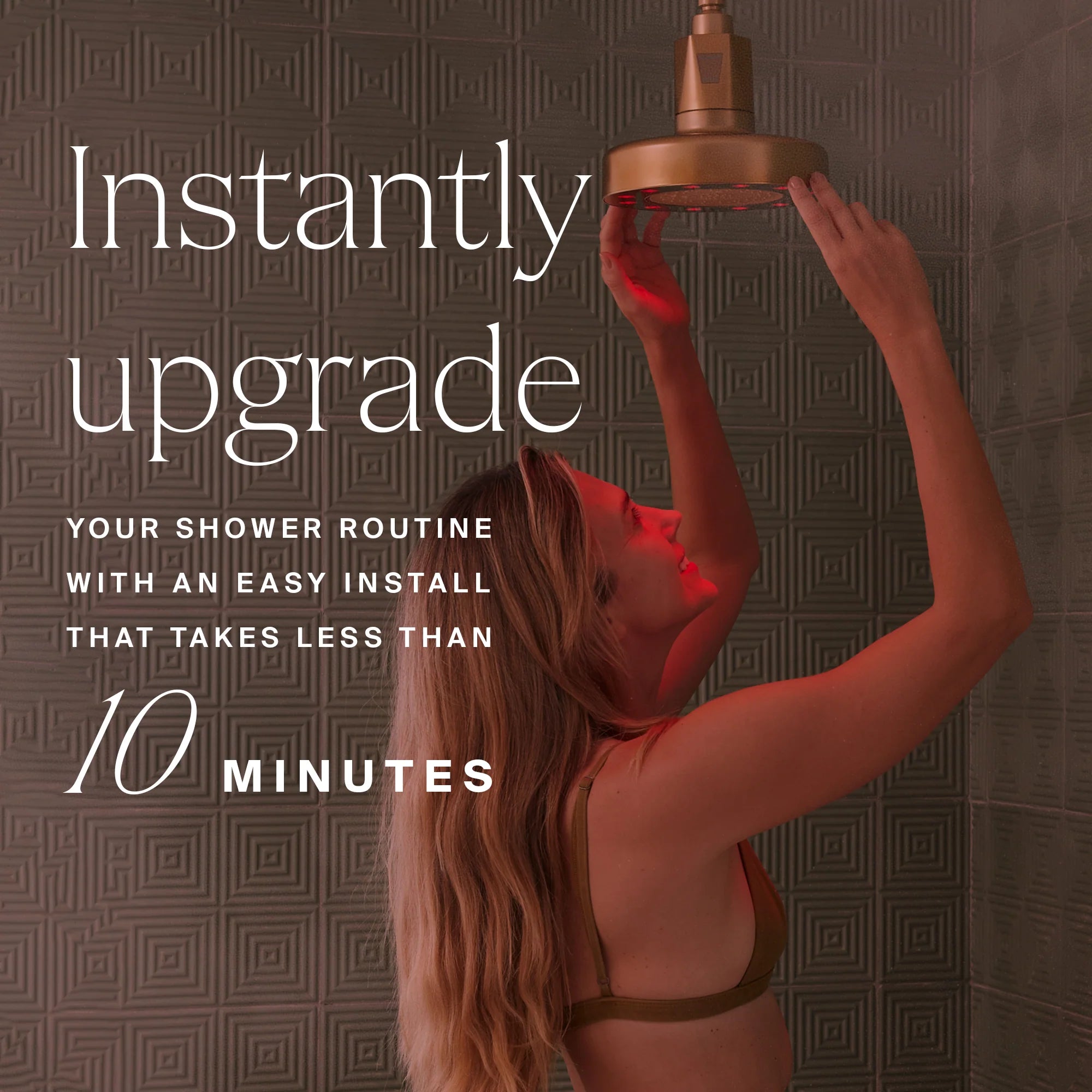 HigherDOSE Red Light Showerhead with Filter